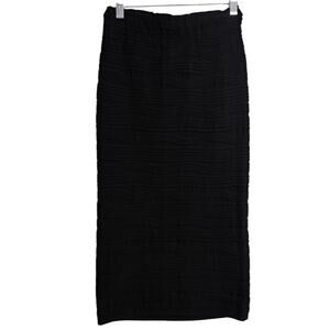 Sugarlips Black Bandage Textured Ribbed Bodycon Skirt Midi Size One size